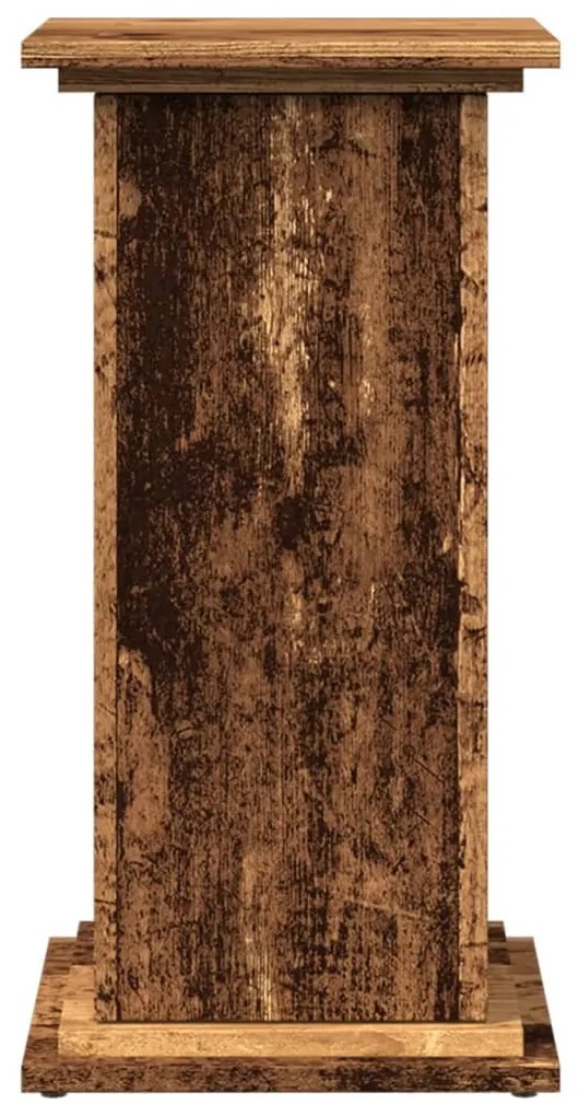 antik fa színű szerelt fa bemutatóállvány tárolóval 31x30x60 cm