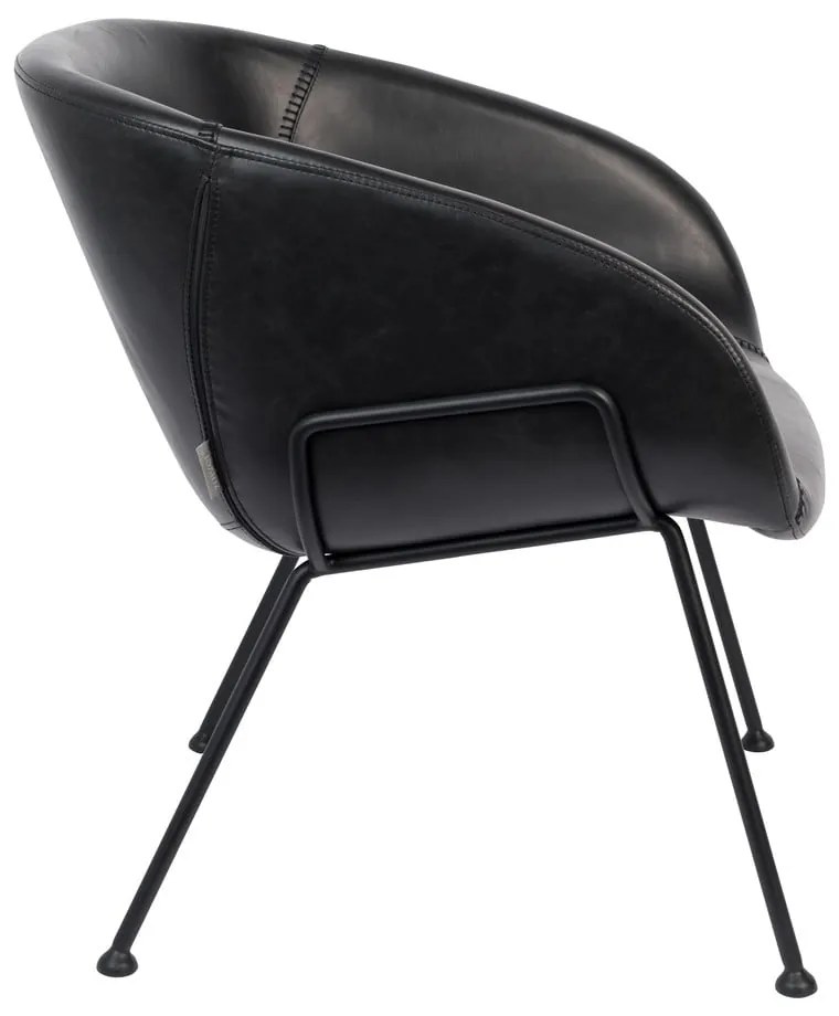 Feston fekete műbőr fotel - Zuiver