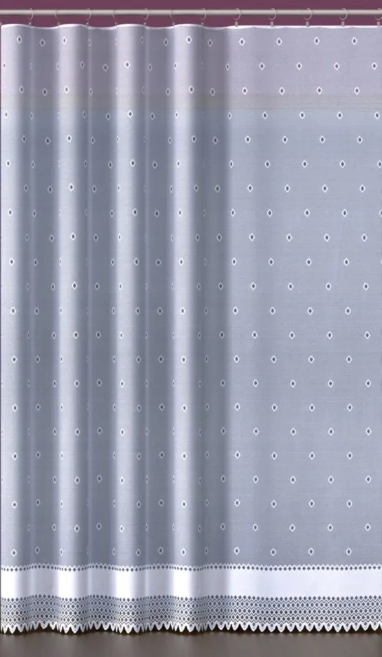 Mg Függöny jacquard 618/377 Fehér 250x160 M szalaggal