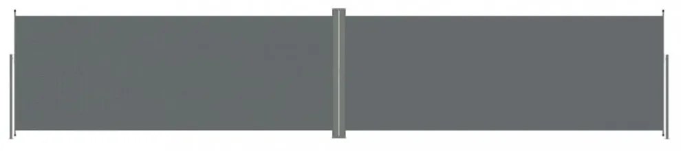 antracitszürke behúzható oldalsó napellenző 200 x 1000 cm