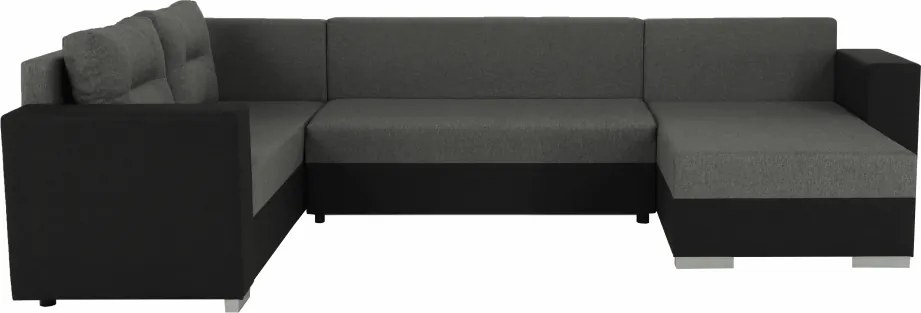 Univerzális ülőgarnitúra, sötétszürke/szürke, MERSI