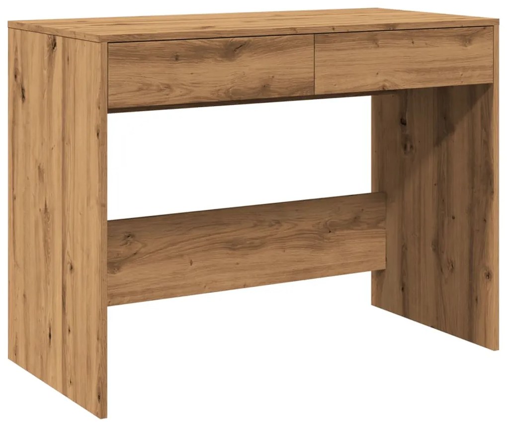 kézműves tölgy színű szerelt fa íróasztal 101 x 50 x 76,5 cm