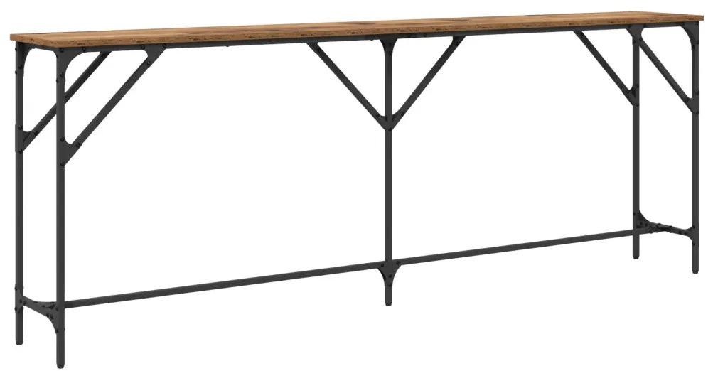 Konzolasztal Régi Fa 200x29x75 cm MDF