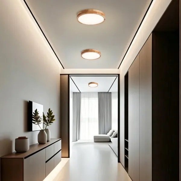 Brilagi - LED mennyezeti lámpa WOODLINE LED/24W/230V 3000/4000/6000K tölgy átm. 30 cm