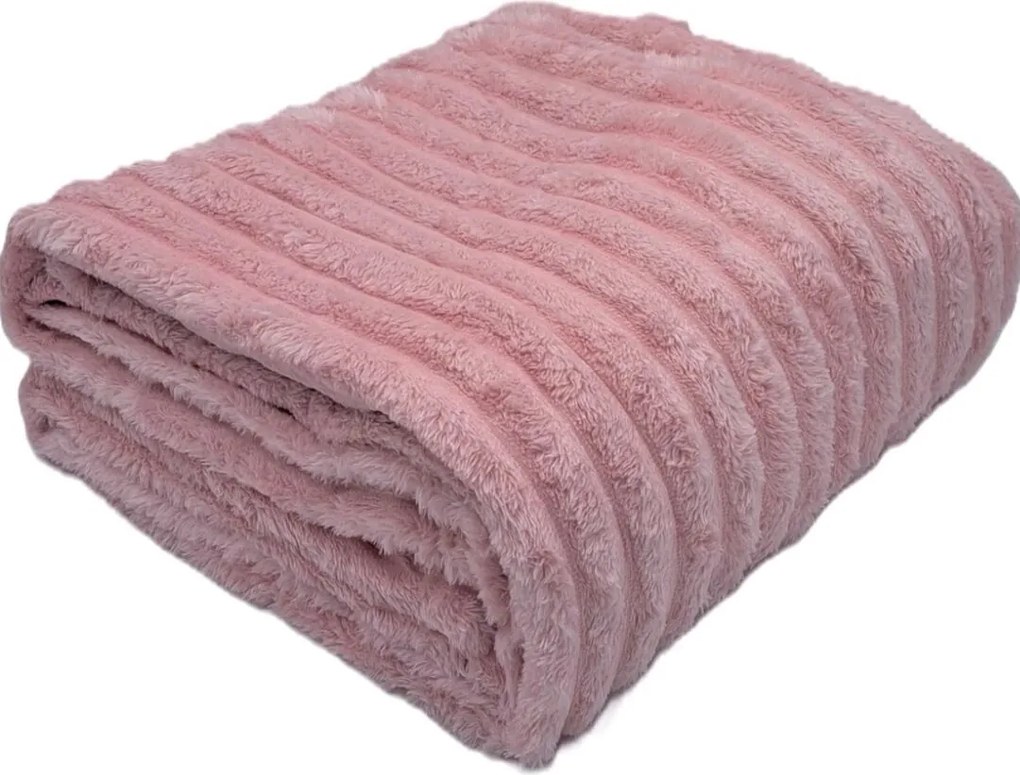 Takaró Stripe rózsaszín 150x200cm TiaHome