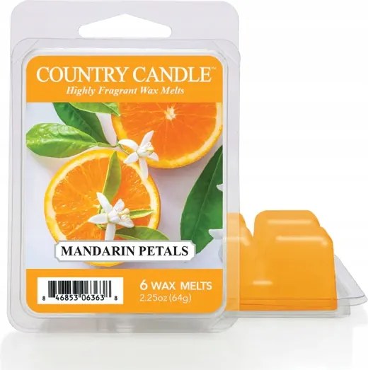 Mandarin Petals Country Candle illatosított viasz 64 gramm