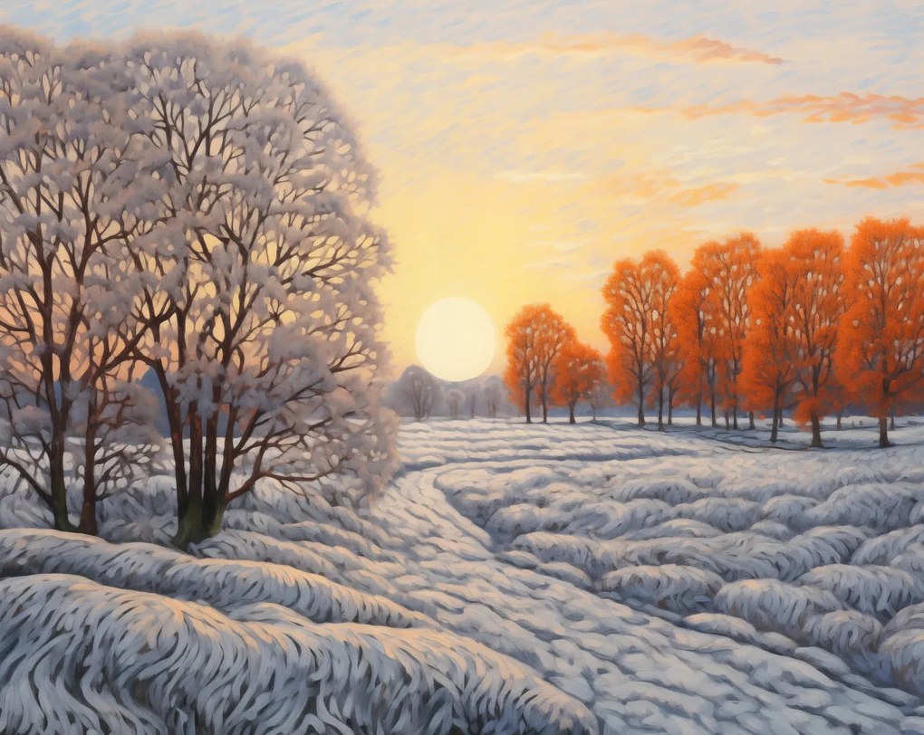 Poszter 76x60,5cm Tél a tűz árnyalataiban