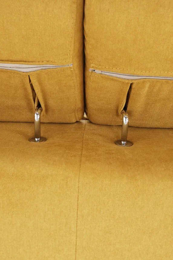 Sarokülőgarnitúra, mustár, jobbos, FABIA