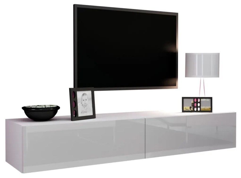 TV asztal/szekrény Zylia 180 (fekete + fényes fekete). 1053752