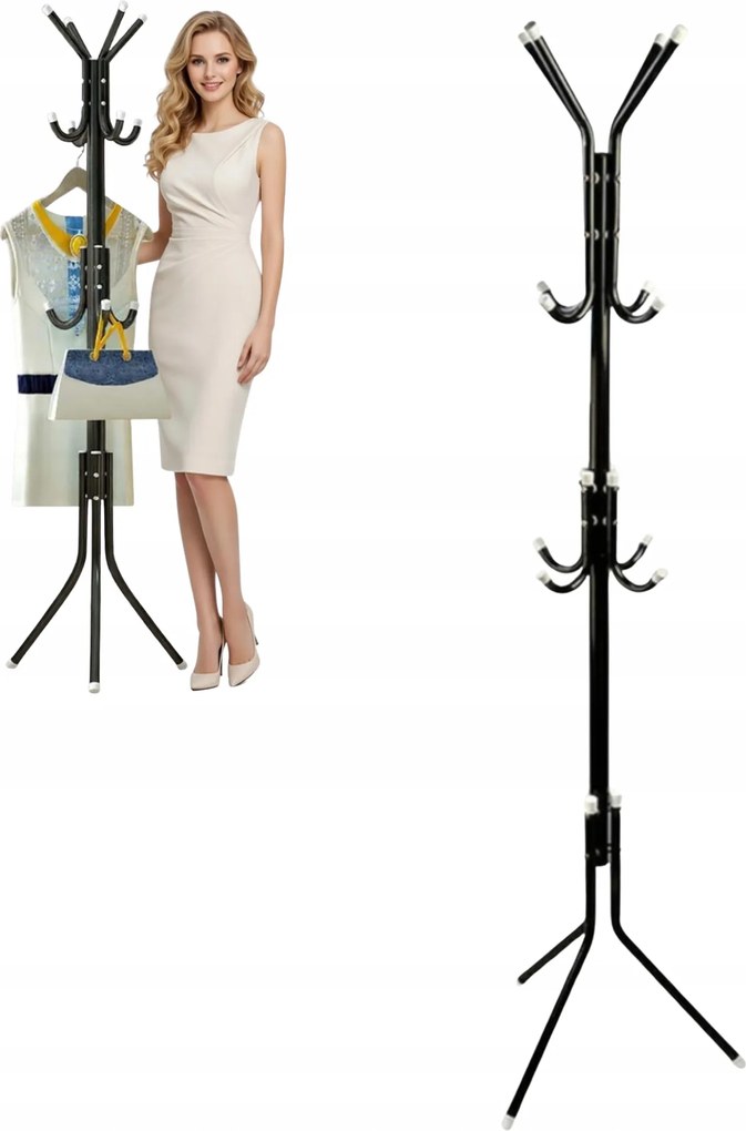 Álló Padló Akasztó Ruházat dzseki állvány 170cm 12 akasztó