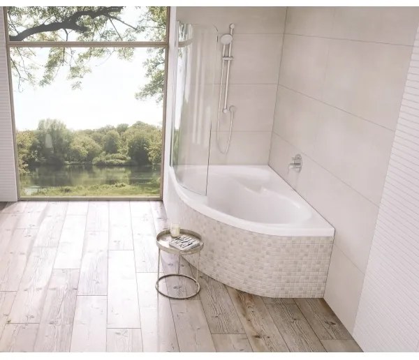 Ravak CM21000000 - Sarokkád ROSA 160x105 cm akril/fehér