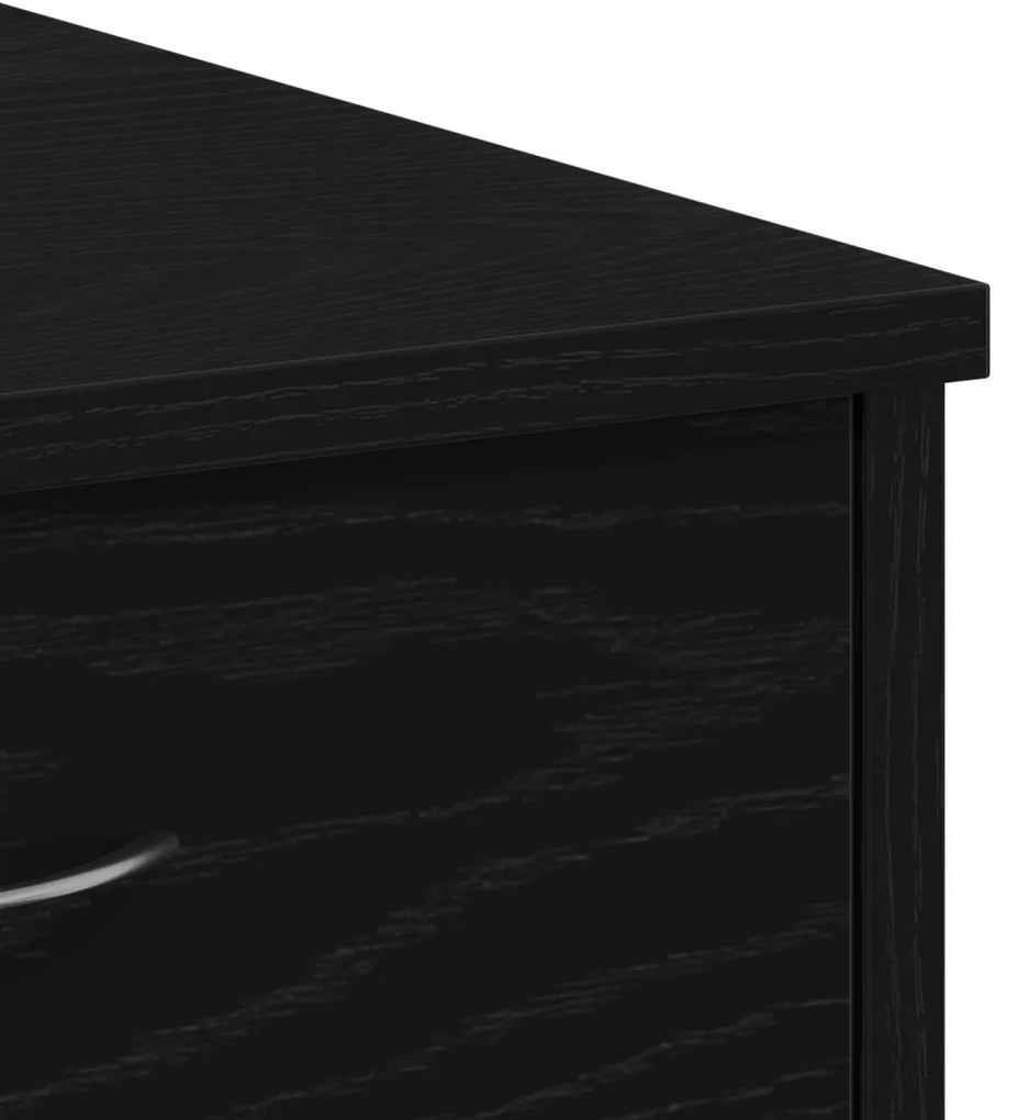 vidaXL Asztal Fekete Tölgy 80x40x75 cm Mérnöki Fa