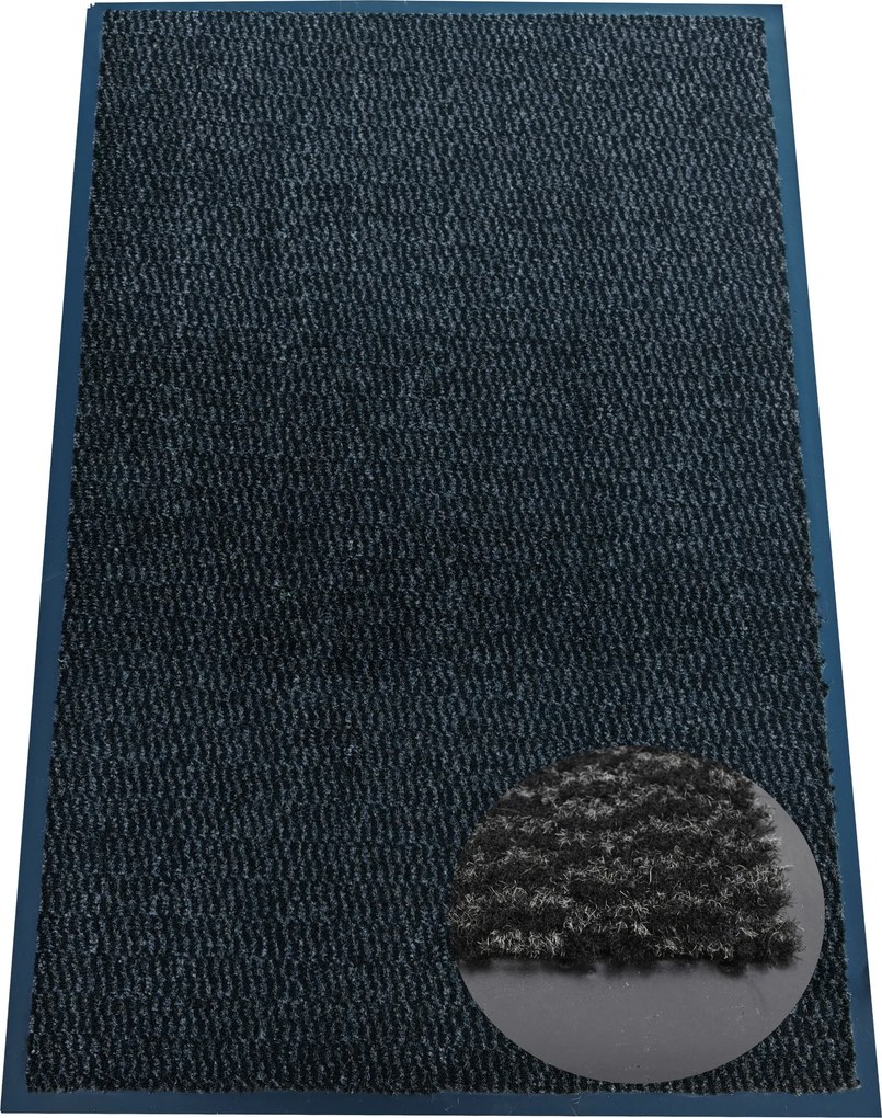 Lábtörlő Bemeneti Oslo 90x150cm Gumi Textil Univerzális Fekete