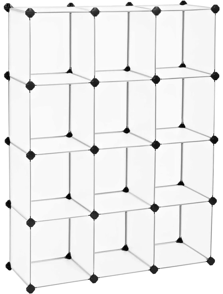 Kocka szekrény, könyvespolc, tároló, fehér