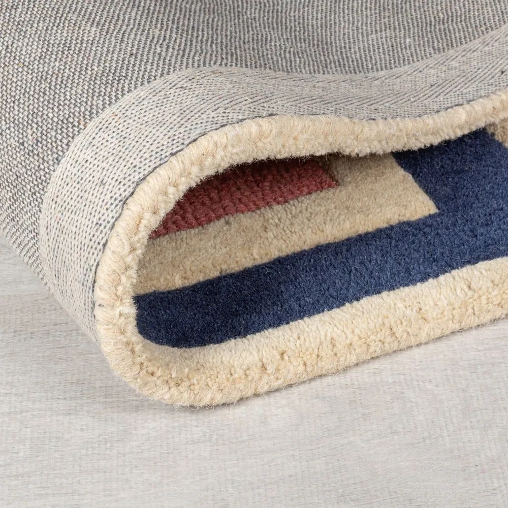 Kézi szövésű gyapjú futószőnyeg 60x230 cm Retro Blocks – Flair Rugs