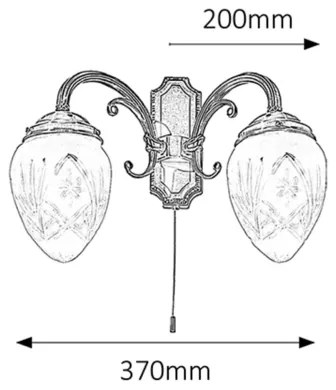 Rabalux 8632 - Fali lámpa ANNABELLA 2xE14/40W/230V