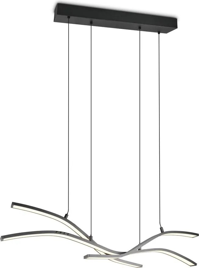 Matt fekete fém LED dimmelhető függőlámpa távirányítóval Spider – Trio Select