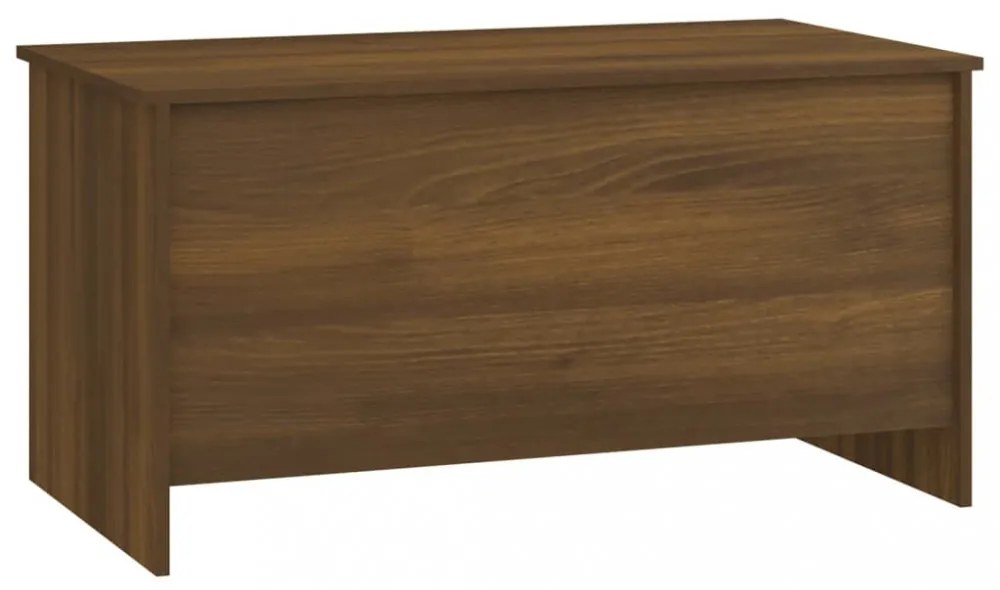 barna tölgyszínű szerelt fa dohányzóasztal 102x55,5x52,5 cm