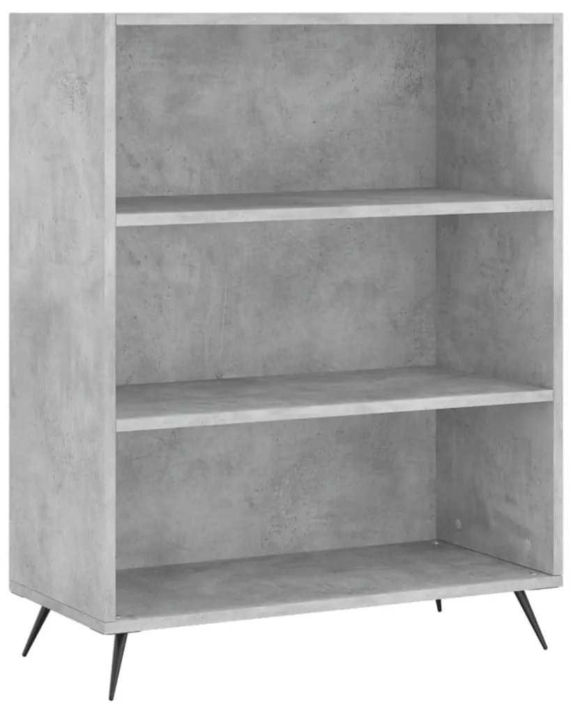 betonszürke szerelt fa magasszekrény 69,5x32,5x180 cm