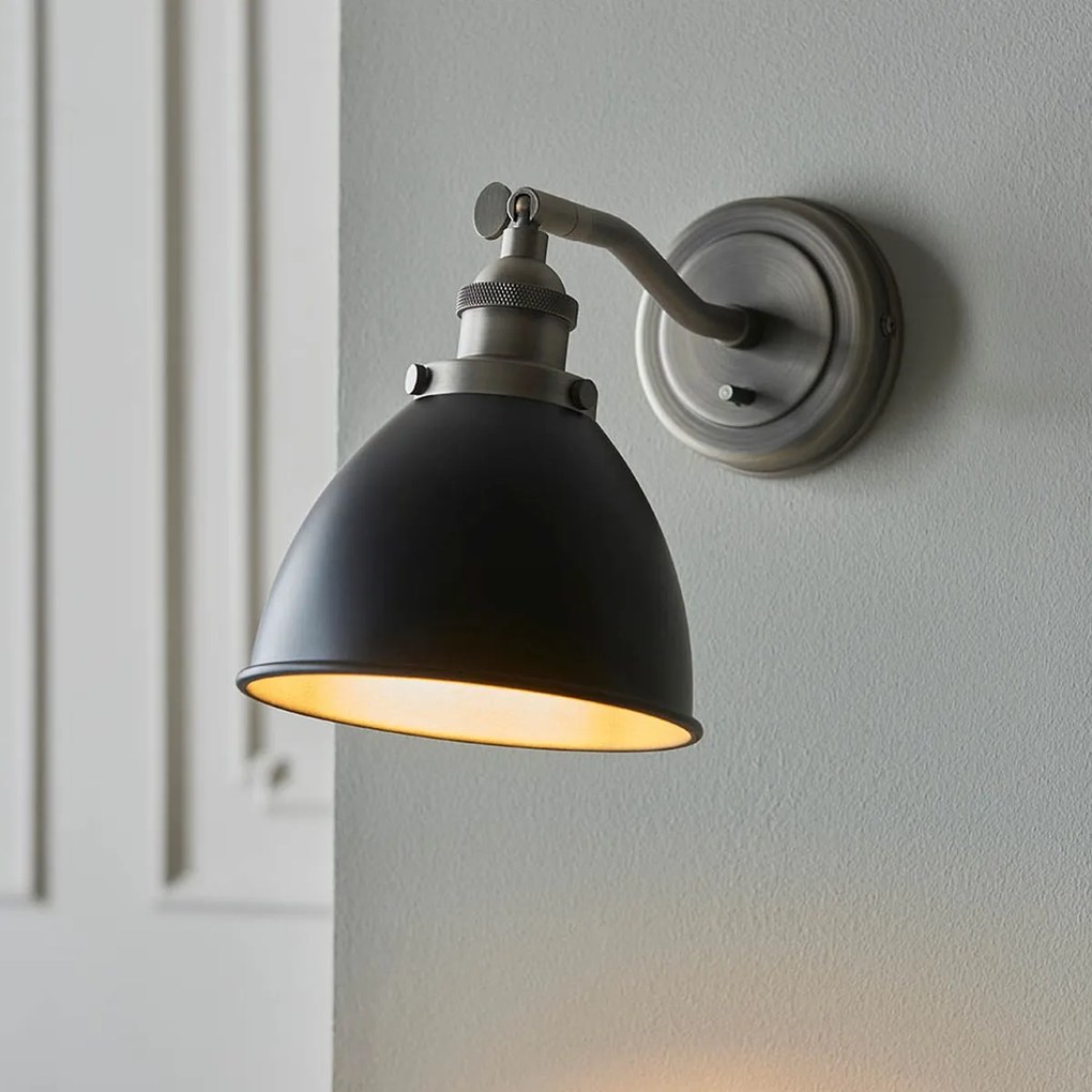 Endon loft fali lámpa franklin fekete antik ón end98751