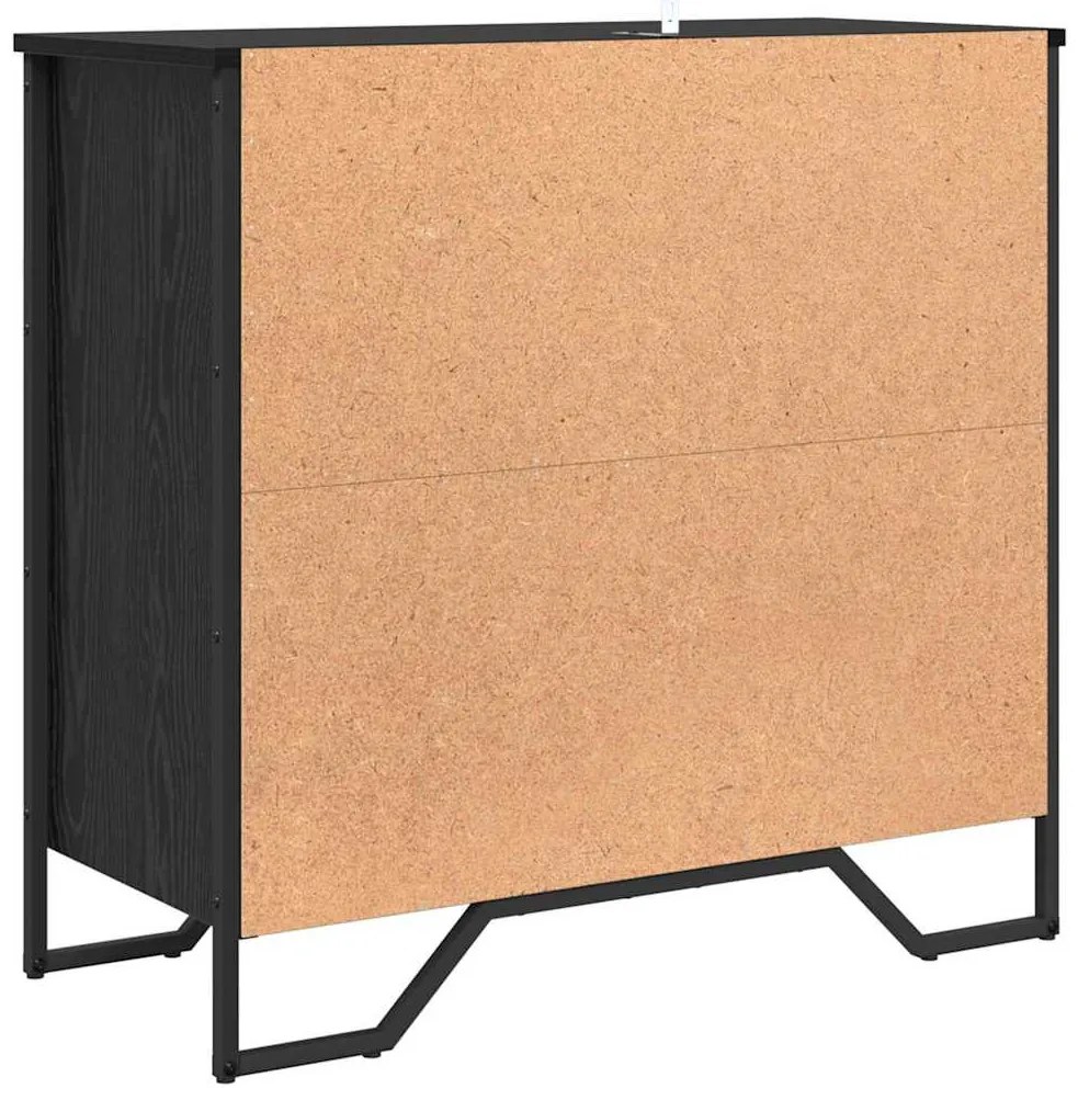 Széf fiókkal Musta tammi 79.5 x 35.5 x 74.5 cm Faanyag