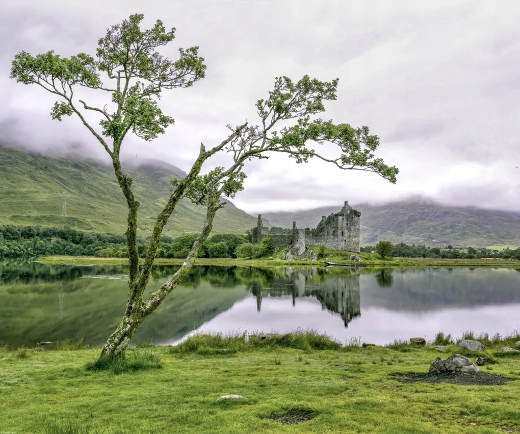 Poszter 60x50cm Kilchurn kastély, Assaf Frank