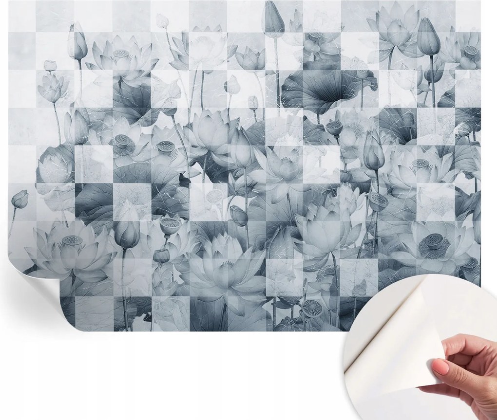 Design fali fotótapéta öntapadós lótuszvirágok 208x146 cm