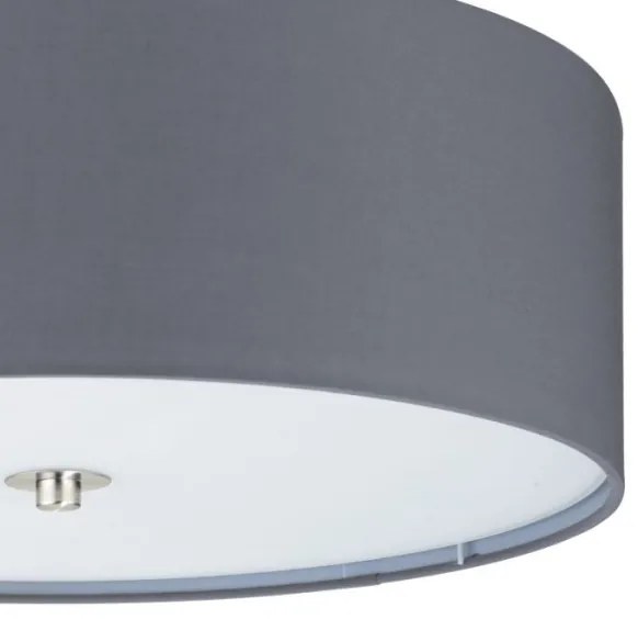 Eglo 55277 - PASTERI mennyezeti lámpa, 3×E27/25W/230V, átm. 47,5 cm, szürke