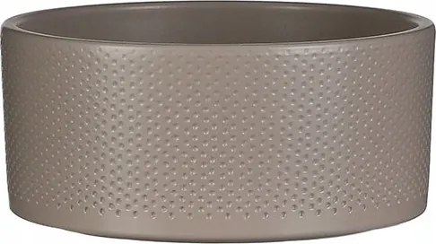 Kerámia virágtartó modern díszítéssel barna 22 cm 1db