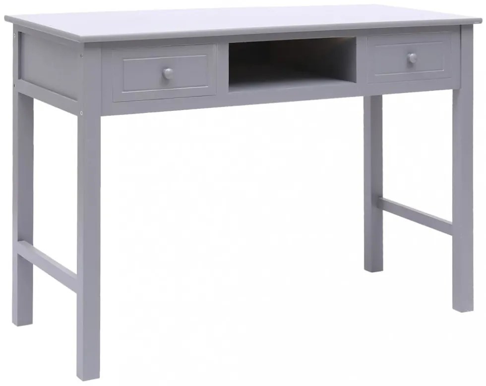 szürke tömör császárfa íróasztal 108 x 45 x 76 cm