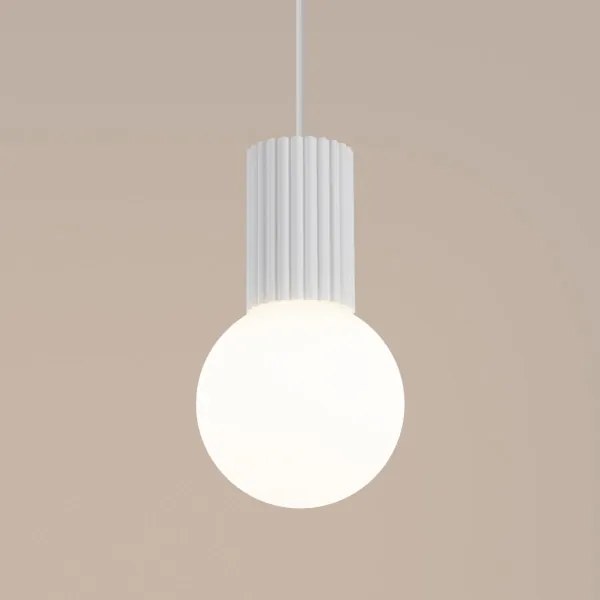 Sollux SL.1709 - Csillár zsinóron HALO 1xG9/8W/230V átm. 12 cm fehér