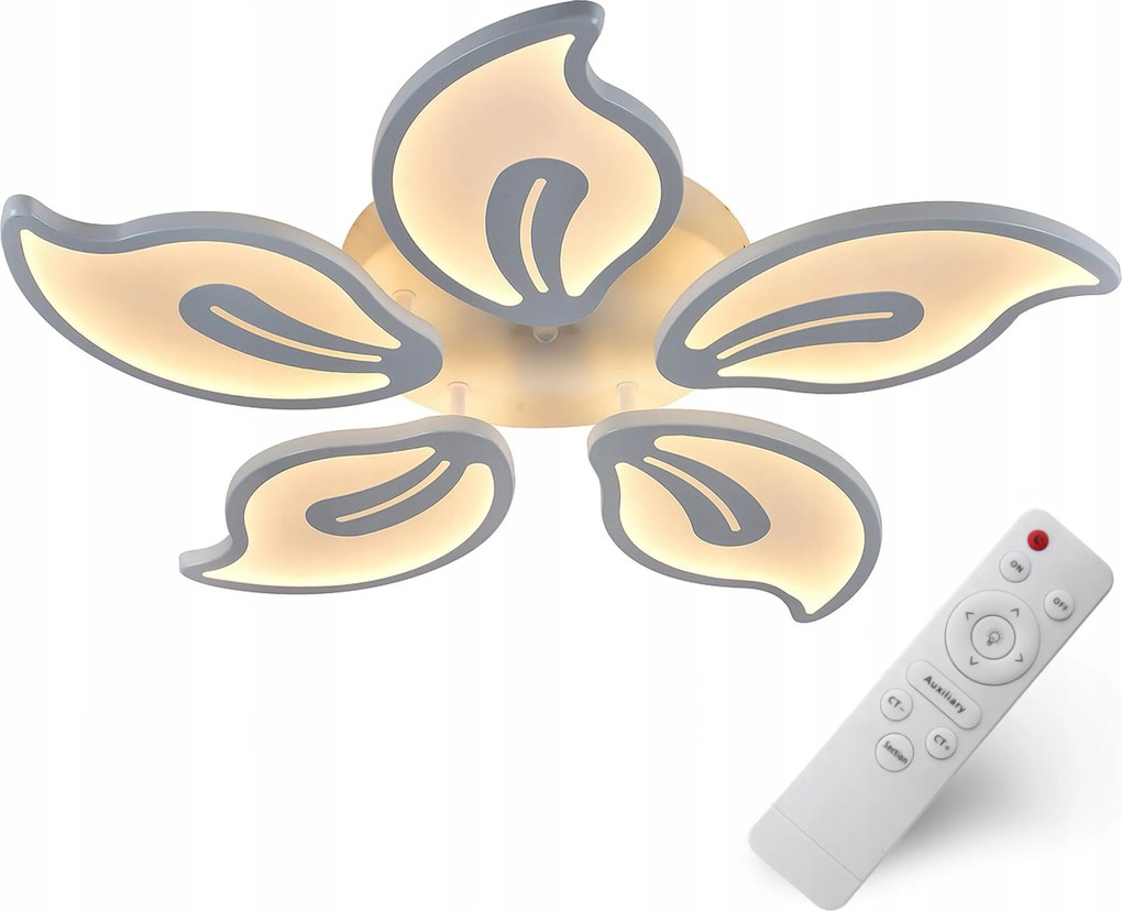 Mennyezeti Lámpa Fehér Plafon Led Csillár 60 CM Távirányítóval 3 Szín Virág