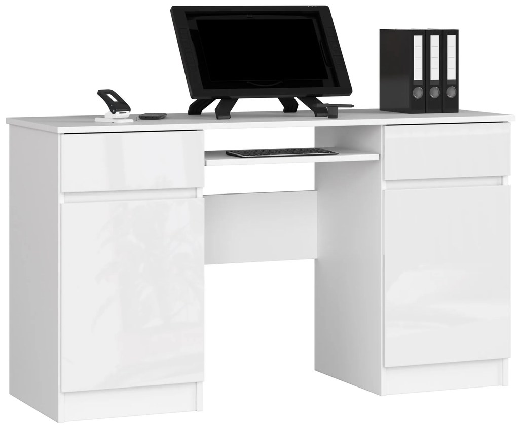 PC asztal Aranandose (fehér + fényes fehér). 1117069