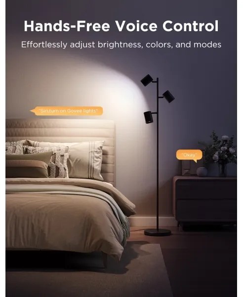 Govee - LED RGBICWW Fényerőszabályozható állólámpa TREE MATTER LED/48W/230V Wi-Fi