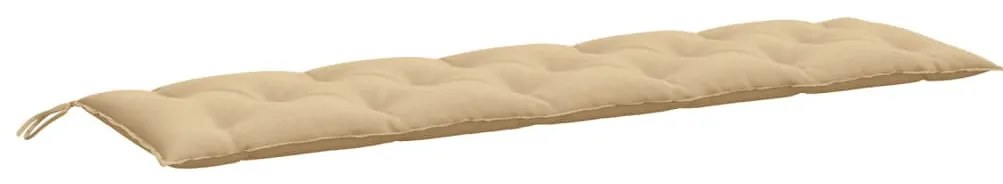 2 db melange bézs szövet kerti padpárna 180 x 50 x 7 cm