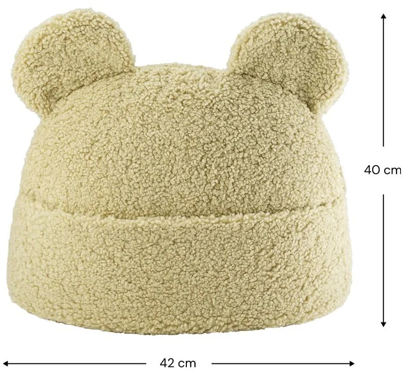 Zöld buklé párna gyerek kanapéhoz Teddy Pouch – Wigiwama