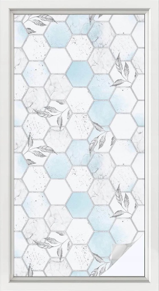 Ablakfólia öntapadós Tejes Adatvédelem Csempe levelek 50x100