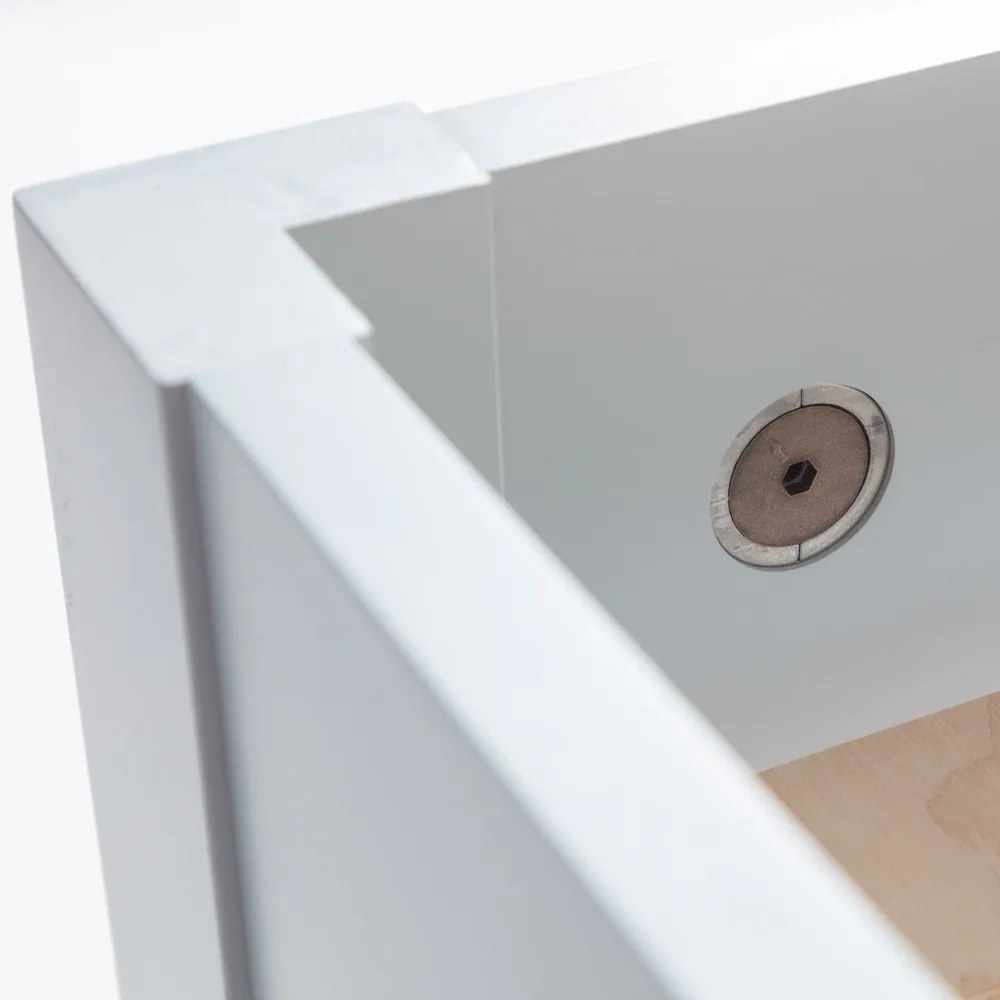 Fehér bükkfa franciaágy ágyráccsal 160x200 cm Dabi – Ragaba