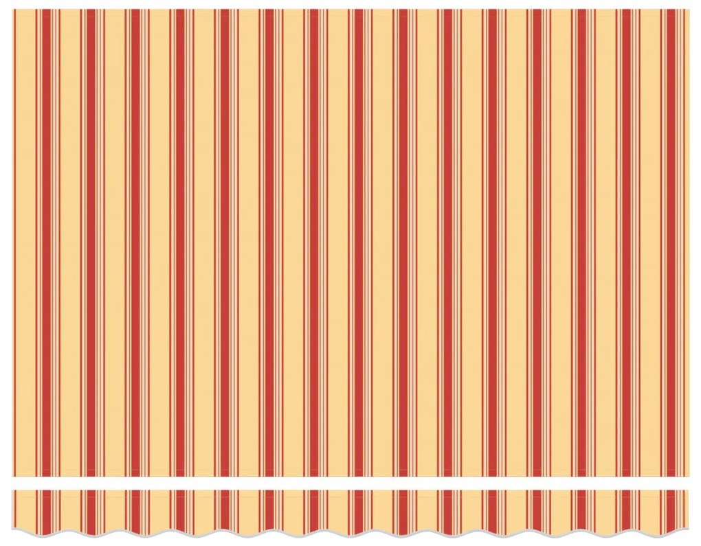 Kézi Behúzható Napellenző Sárga és Narancs 350x250 cm