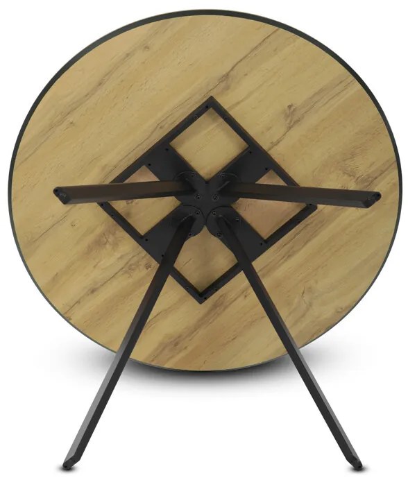 Kerek Étkezőasztal 100x100cm, Tölgy Színben, HT-R5010 Oak