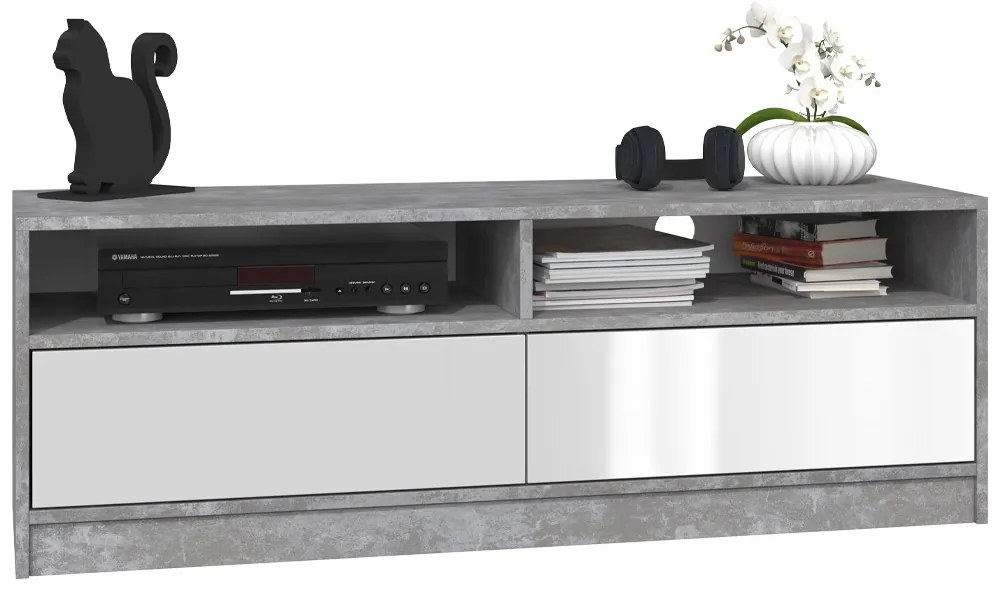 Arosa RTV KARO120 MIX TV állvány, beton- fényes fehér