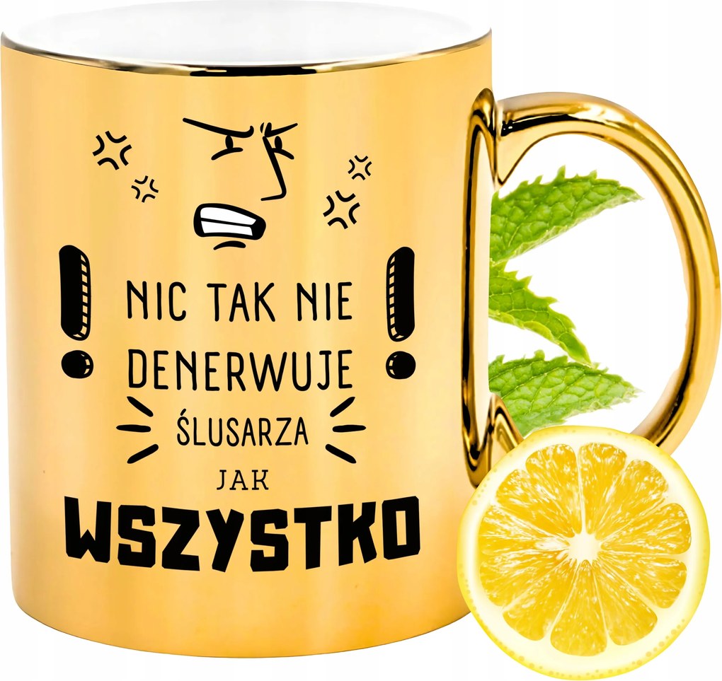 Prémium Arany Csillogó Bögre Lakatosnak Ajándék Nyomtatott Fotó