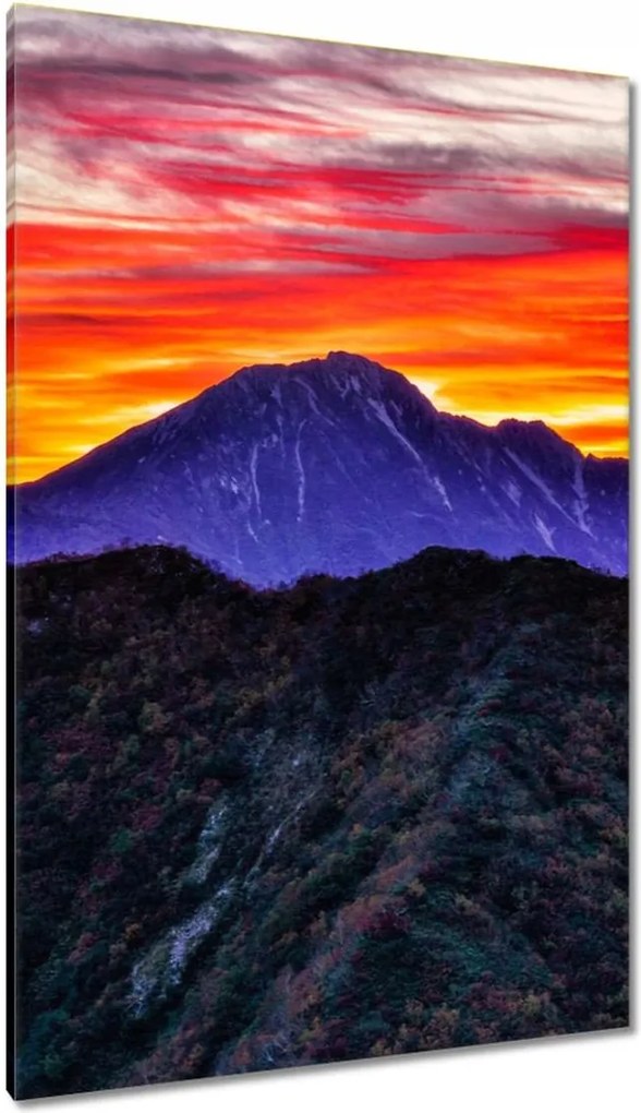 Vászonkép 80x120 Hegyi táj nyugattal