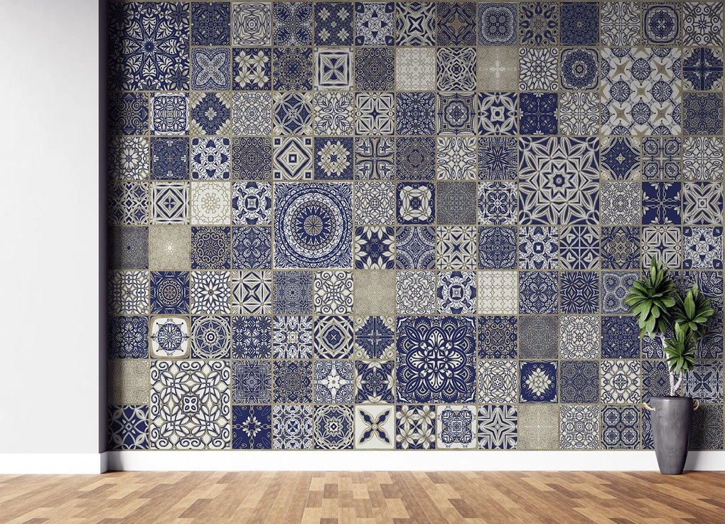Gario Fotótapéta Keleti kék mozaik - Andrea Haase Anyag: Vlies, Méret: 450 x 315 cm