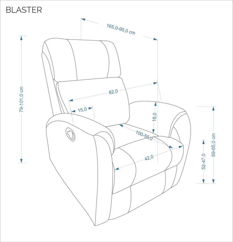 Blaster dönthető fotel bézs