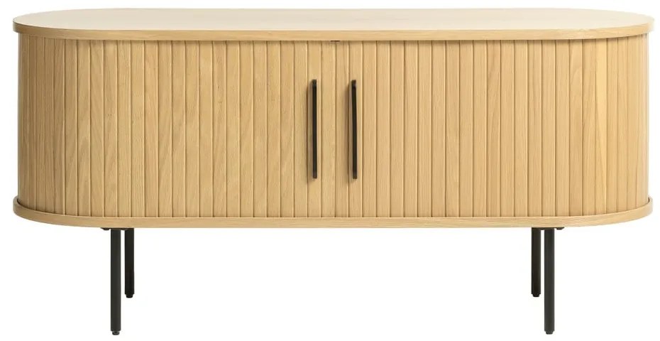 Natúr színű TV-állvány tölgyfa dekorral 120x56 cm Nola – Unique Furniture