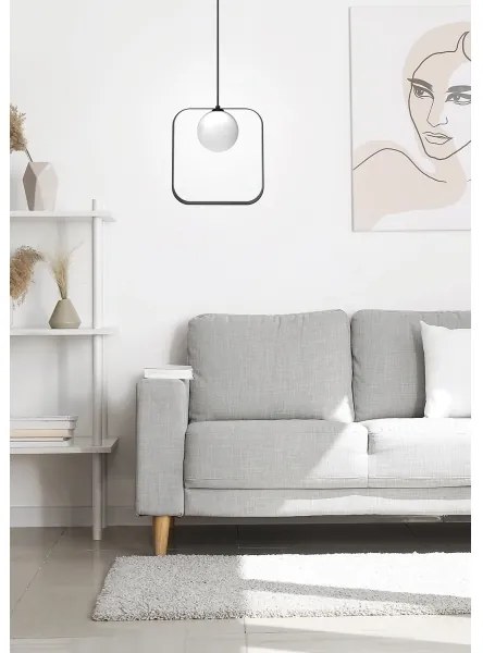 Csillár zsinóron TULA 1xG9/28W/230V szögletes fekete