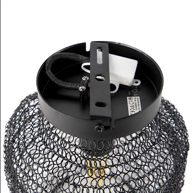 Keleti mennyezeti lámpa fekete - Nidum Bene