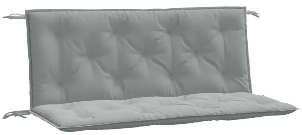 2 db melange világosszürke szövet kerti padpárna 120 x 50 x 7cm