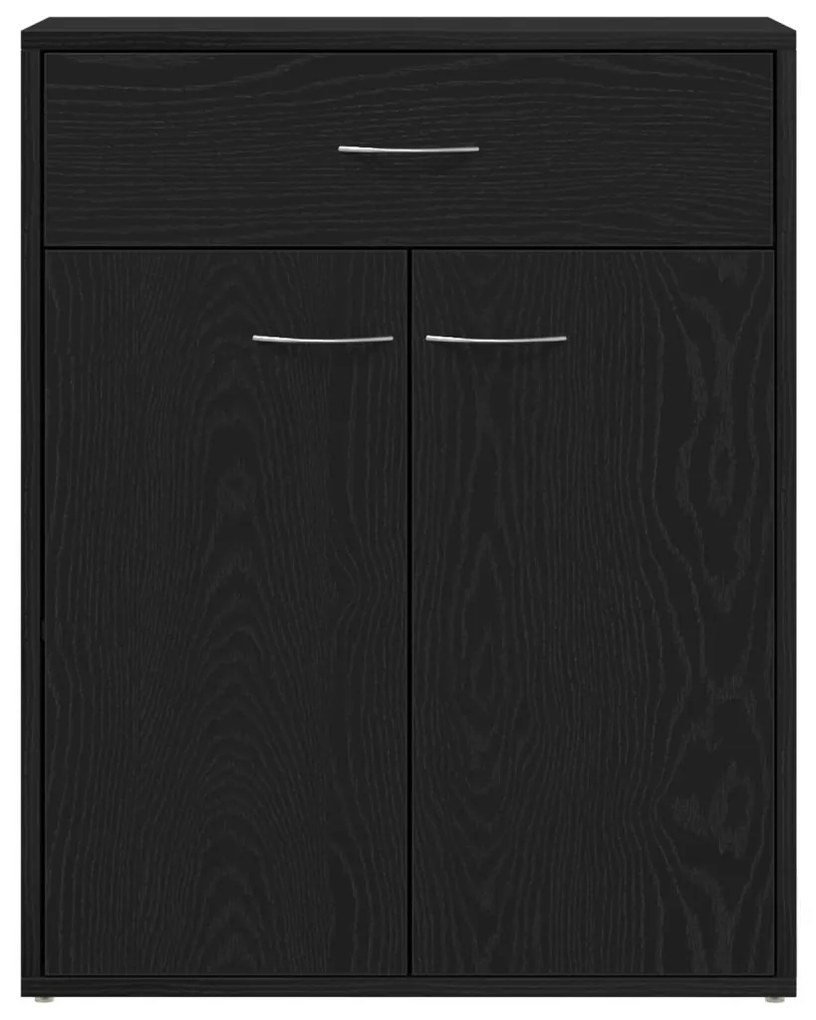 Fekete tölgy oldalszekrény 60x30x75 cm MDF-ből